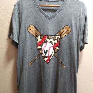 I Love Baseball Mom Graphic T-shirt